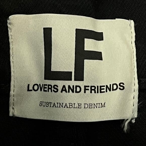 Lovers and Friends Jeans Lennon Super high rise loose wide leg black size 29 - Picture 4 of 5